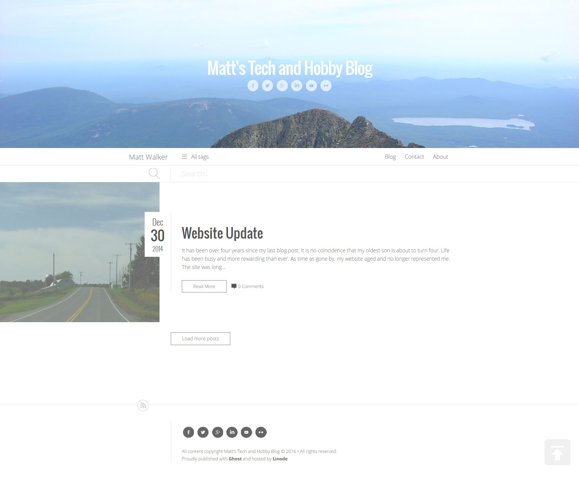 MrMatt57.org Ghost Screenshot