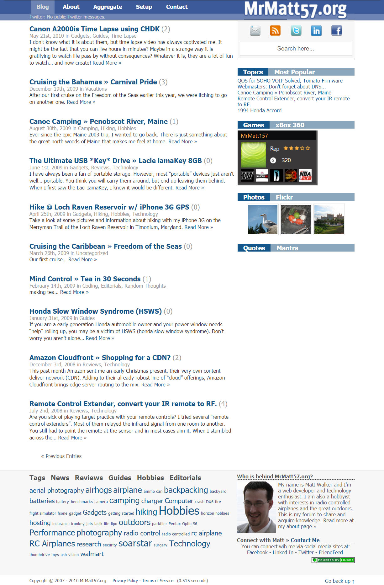 MrMatt57.org Ghost Screenshot